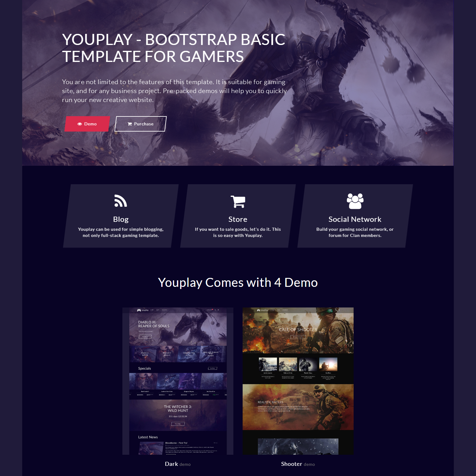 Free Download Bootstrap YouPlay Themes