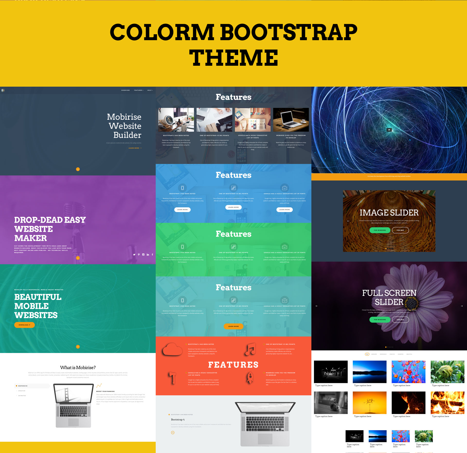 CSS3 Bootstrap ColorM Templates