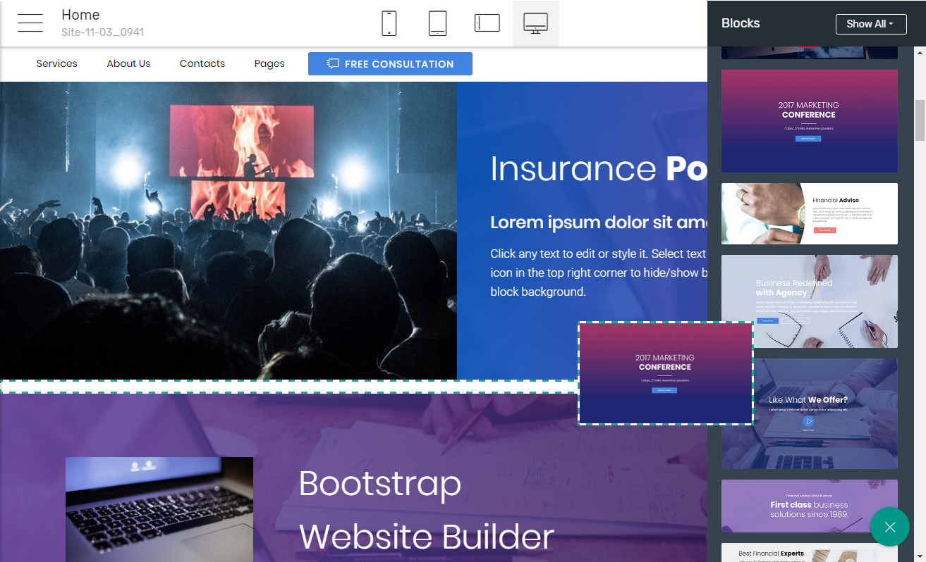 Bootstrap Page Builder