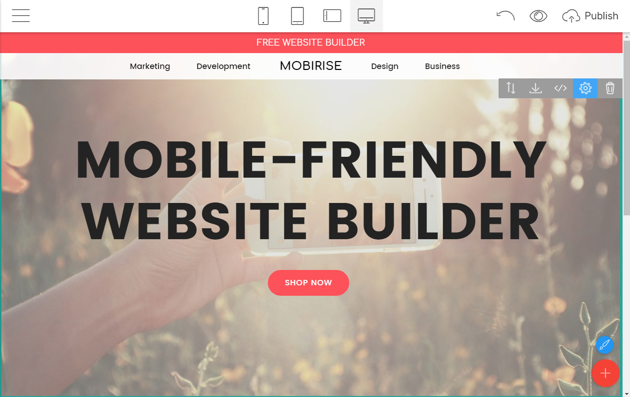 Mobile-friendly Webpage Builder