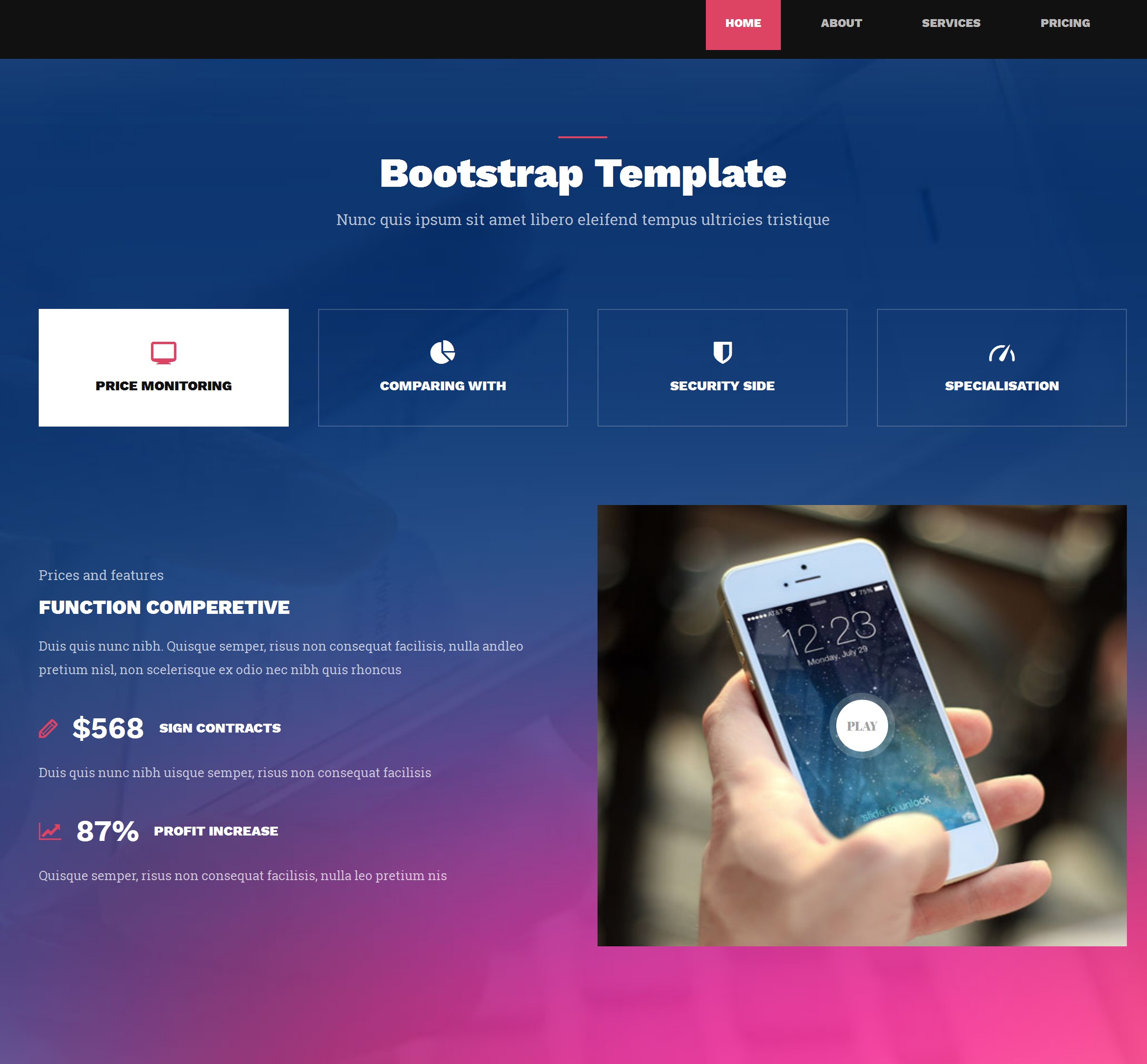 Free Bootstrap Restaurant Theme