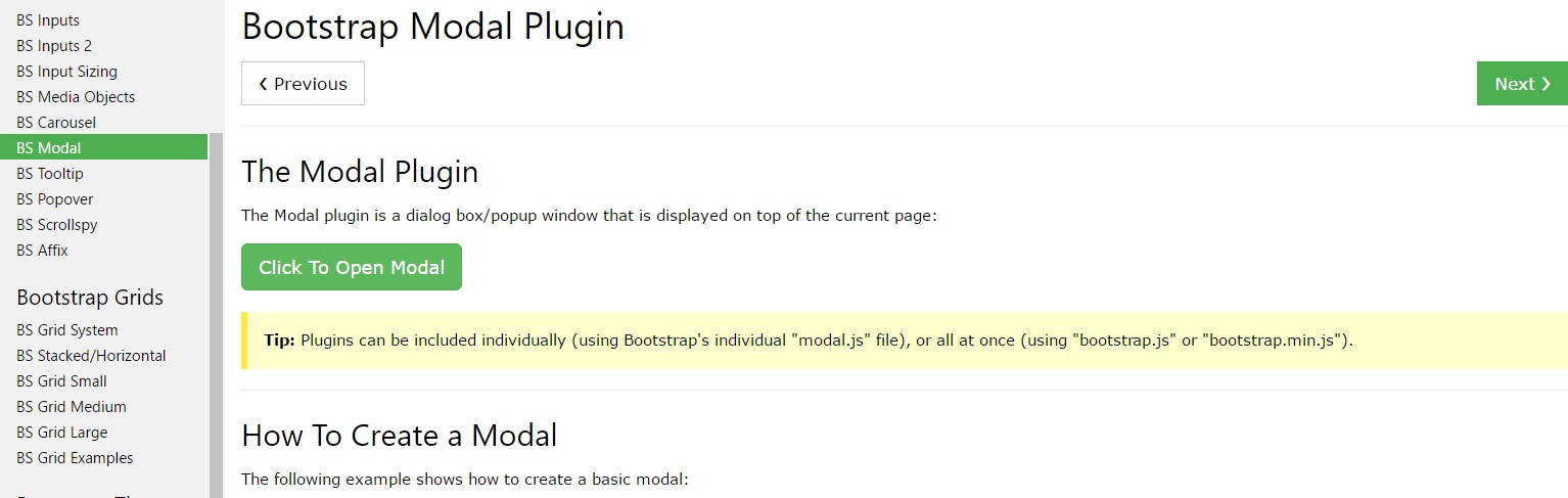 Bootstrap Modal Popup:  information  information