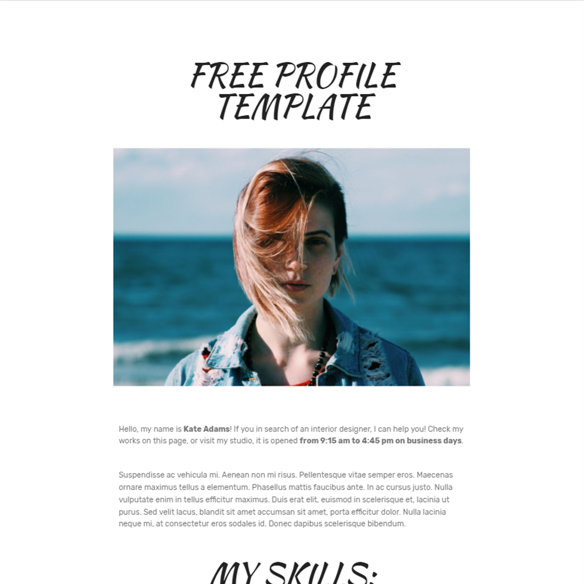 HTML Bootstrap Profile Templates