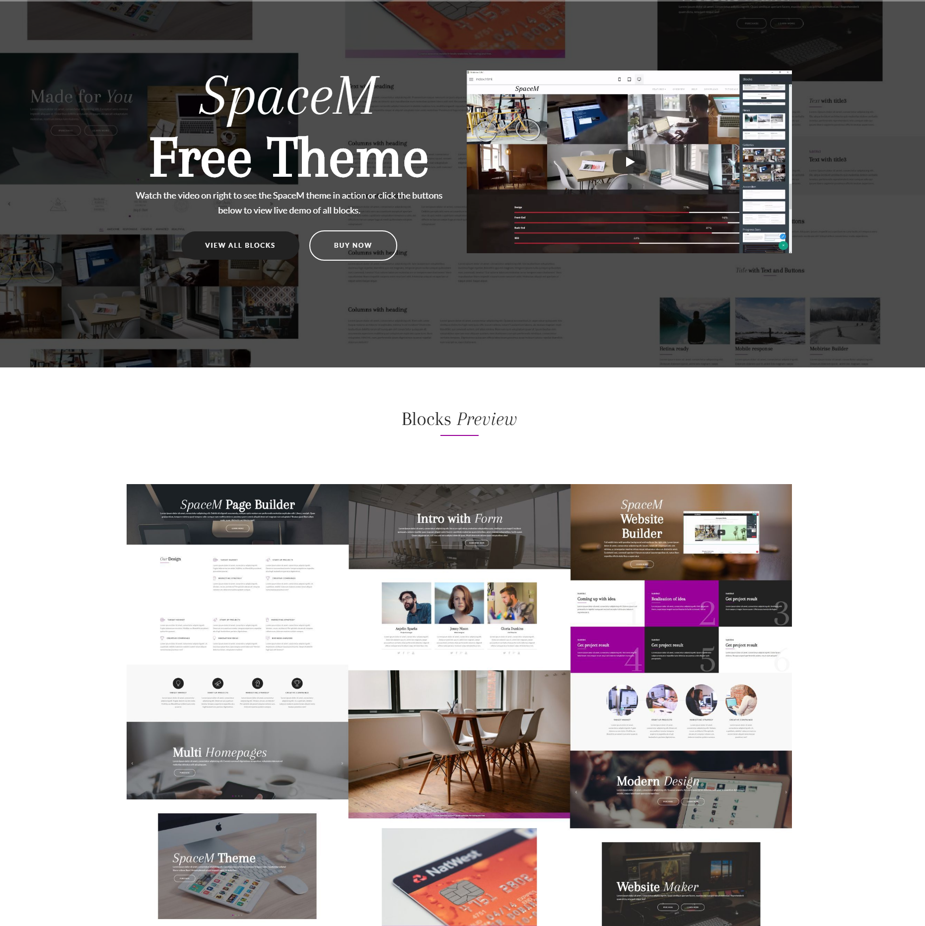 HTML Bootstrap SpaceM Themes