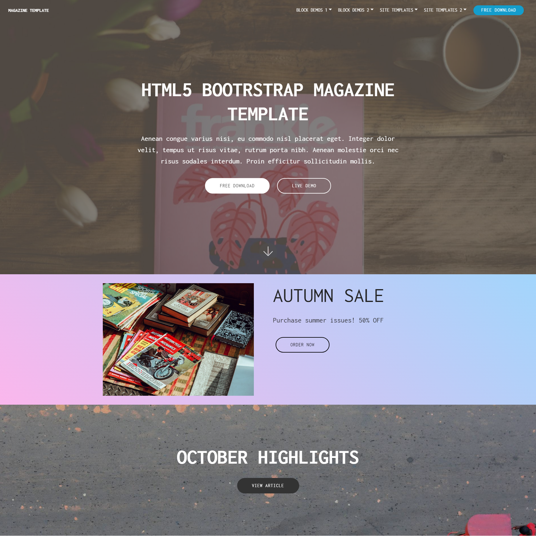Free Download Bootstrap Magazine Themes
